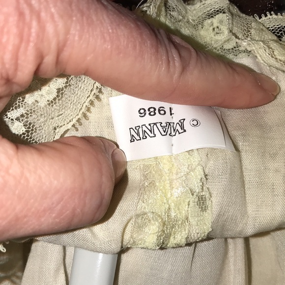 Elegant Cream Porcelain Doll with Brown Hair - Picture 6 of 7